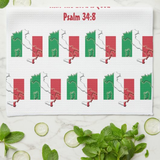 Aangepaste ITALIË keukenhanddoek (Gevouwen)