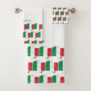 Aangepaste ITALIË VLAG Bad Handdoek