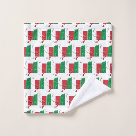 Aangepaste ITALIË VLAG Bad Handdoek (Wasdoekje)
