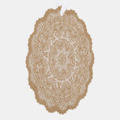 Aangepaste Ivoor Wit Mandala krans Ornament Kaart (Rechts)