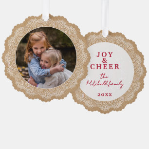 Aangepaste Ivoor Wit Mandala krans Ornament Kaart