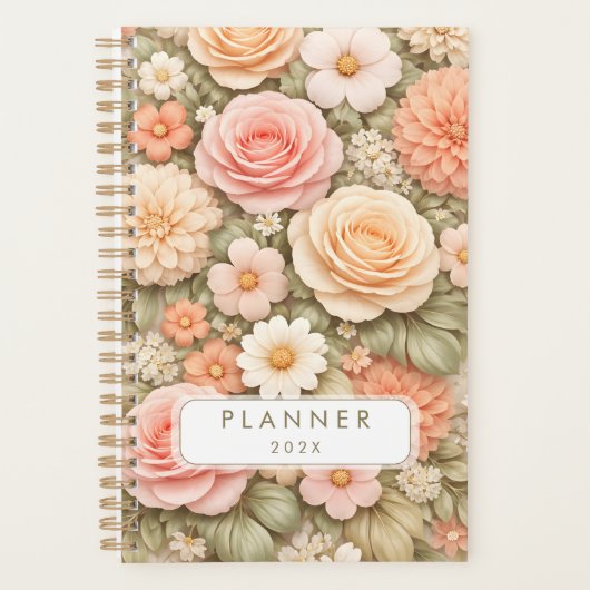 Aangepaste jaar bloem planner (Voorkant)
