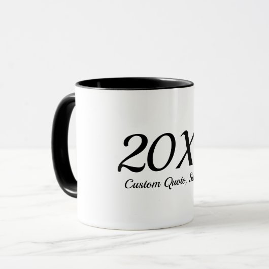 Aangepaste Jaar Kerst Mok Gepersonaliseerde Vakant (Voorkant links)