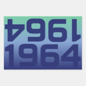 Aangepaste Jaar Ruimte Blauwe Gradiënt Wrapping Pa Inpakpapier Vel (Voorkant)