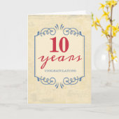 Aangepaste jaar universele werknemer jubileumkaart kaart (Gele Bloem)