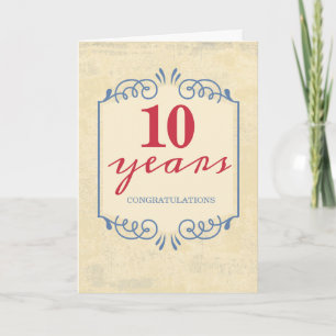 Aangepaste jaar universele werknemer jubileumkaart kaart