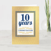 Aangepaste jaar universele werknemer jubileumkaart kaart (Voorkant)