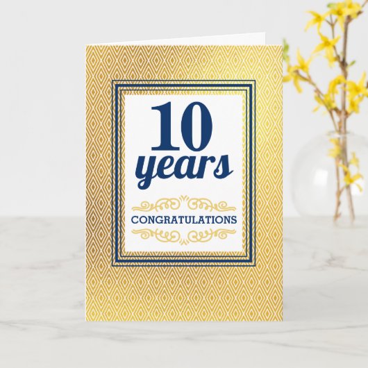 Aangepaste jaar universele werknemer jubileumkaart kaart (Gele Bloem)