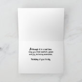 Aangepaste Jaar Vierde Verjaardag van het Overlijd Kaart (Binnen)