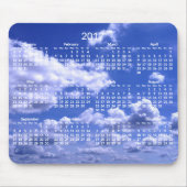 Aangepaste jaarkalender 2017 Muismatten Clouds (Voorkant)