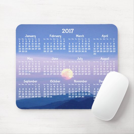 Aangepaste jaarkalender 2017 Muismatten - Volledig (Met muis)