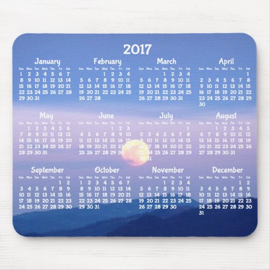 Aangepaste jaarkalender 2017 Muismatten - Volledig (Voorkant)