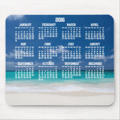 Aangepaste jaarlijkse kalender 2016 muismat strand (Voorkant)