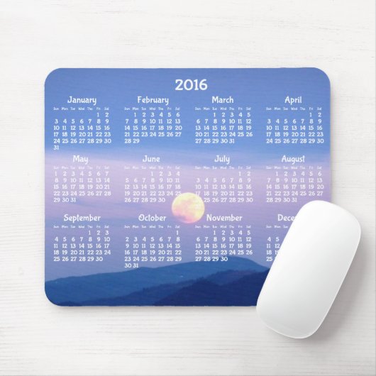 Aangepaste Jaarlijkse Kalender 2016 Muismatten Vol (Met muis)
