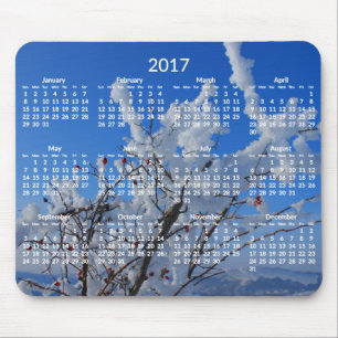 Aangepaste Jaarlijkse Kalender 2017 Muismatten Win