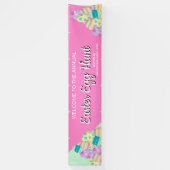 Aangepaste jaarlijkse paaseieren - Tongroze groen Spandoek (Verticaal)