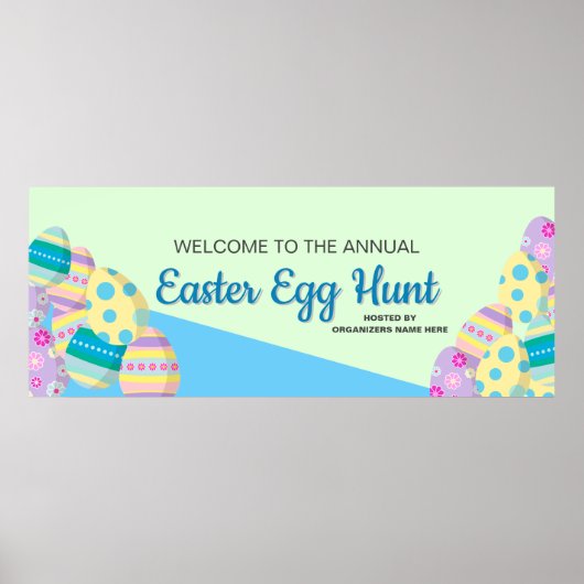 Aangepaste jaarlijkse paaseiertanner poster (Voorkant)