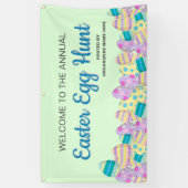 Aangepaste jaarlijkse paaseiertanner voor tante spandoek (Verticaal)