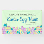 Aangepaste jaarlijkse paaseiertanner voor tante spandoek (Horizontaal)