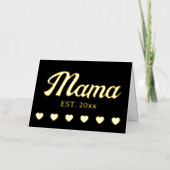 Aangepaste jaarstekst mama folie wenskaart (Voorkant)