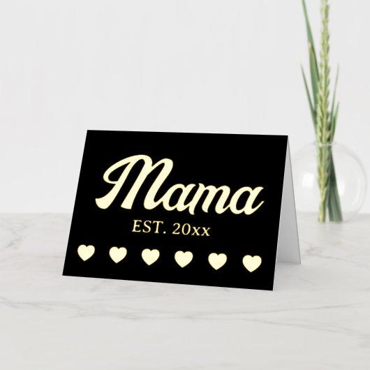 Aangepaste jaarstekst mama folie wenskaart (Voorkant)