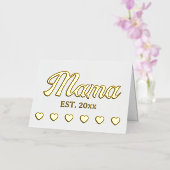 Aangepaste jaarstekst mama folie wenskaart (Orchidee)