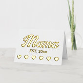 Aangepaste jaarstekst mama folie wenskaart (Voorkant)