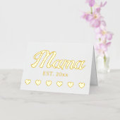 Aangepaste jaarstekst mama folie wenskaart (Orchidee)