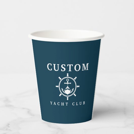 Aangepaste Jacht Cups, Aangepaste Jacht Gift Papieren Bekers (Voorkant)