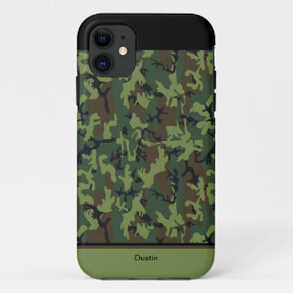 Aangepaste jachtcamouflage groen zwart & bruin Case-Mate iPhone case