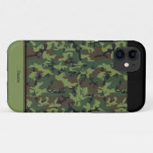 Aangepaste jachtcamouflage groen zwart & bruin Case-Mate iPhone case (Achterkant (horizontaal))
