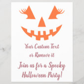 Aangepaste Jack O Lantern Pompoen Halloween Uitnod Flyer (Voorkant)