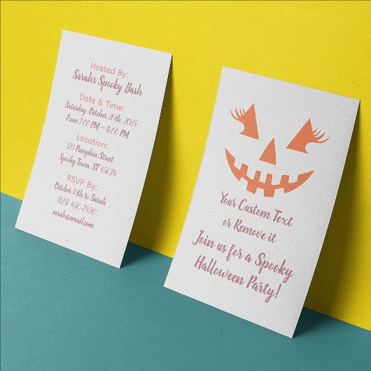 Aangepaste Jack O Lantern Pompoen Halloween Uitnod Flyer
