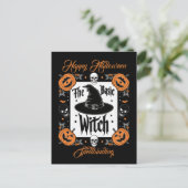 Aangepaste Jack op Lantaarn Retro Basic Witch Hall Briefkaart (Staand voorkant)