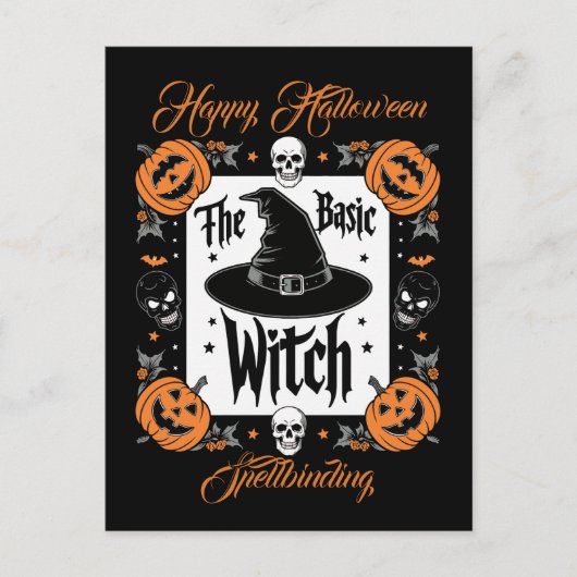 Aangepaste Jack op Lantaarn Retro Basic Witch Hall Briefkaart (Voorkant)