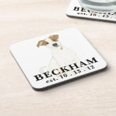 Aangepaste Jack Russell Terrier Bier Onderzetter (Linkerzijde)