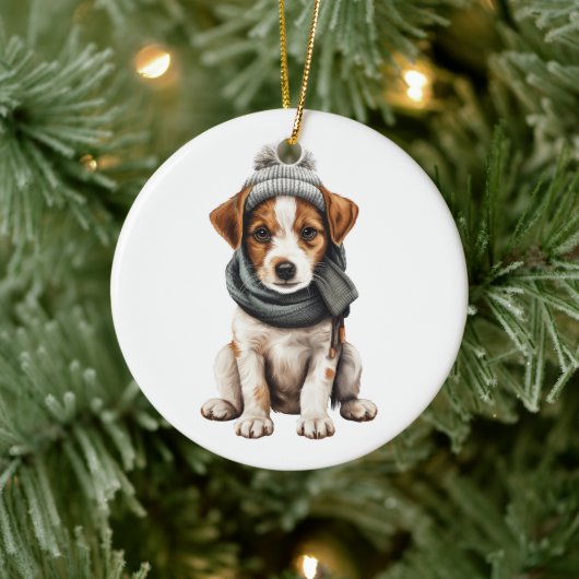 Aangepaste Jack Russell Terrier Dog Keramisch Ornament (Boom)