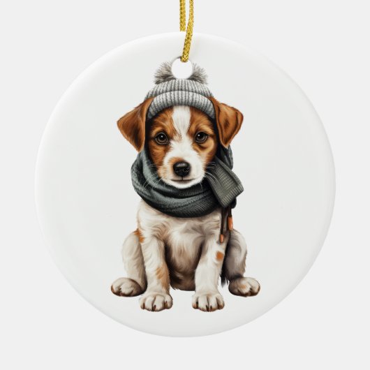 Aangepaste Jack Russell Terrier Dog Keramisch Ornament (Voorkant)