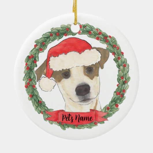 Aangepaste Jack Russell Terrier Keramisch Ornament (Achterkant)