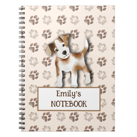 Aangepaste Jack Russell Terrier Notitieboek - Scha (Voorkant)