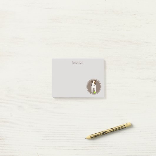 Aangepaste Jack Russell Terrier Post-it® Notes (Op bureau)