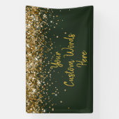 Aangepaste jager groen gouden verjaardagsfeest Pho Spandoek (Verticaal)