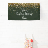 Aangepaste Jager Groen Gouden Verjaardagsfeest Pho Spandoek (Insitu)