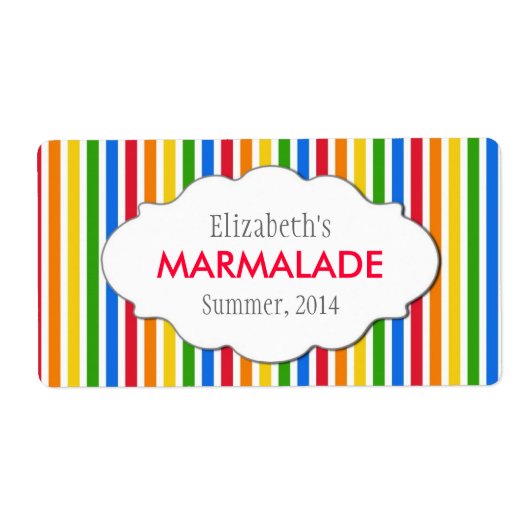 Aangepaste jam, saus, inblikken of productetikette etiket (Voorkant)