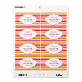 Aangepaste jam, saus, inblikken of productetikette etiket (Full Sheet)