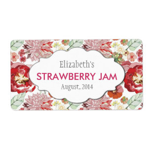 Aangepaste jam, saus, inblikken of productetikette etiket