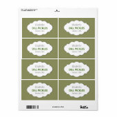 Aangepaste jam, saus, inblikken of productetikette etiket (Full Sheet)