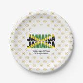 Aangepaste JAMAICA 60e Jubileum Onafhankelijkheid Papieren Bordje (Voorkant)