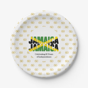 Aangepaste JAMAICA 60e Jubileum Onafhankelijkheid Papieren Bordje