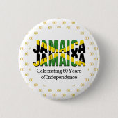 Aangepaste JAMAICA 60e Jubileum Onafhankelijkheid Ronde Button 5,7 Cm (Voorkant)